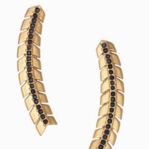 Stella & Dot Gilded Path Ear Climbers - GOLD